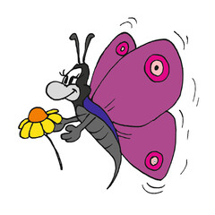 Butterfly Alps animal (comic, illustration)