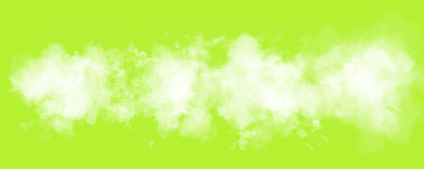 White clean fresh clouds on a green summer background. Illustration. Airreen background. Illustration. Air