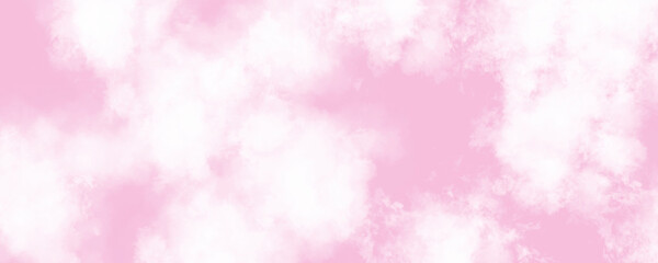 White clean fresh clouds on a pink background. Illustration. Air