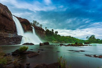 waterfall in the mountains