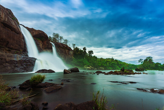 waterfall in the mountains