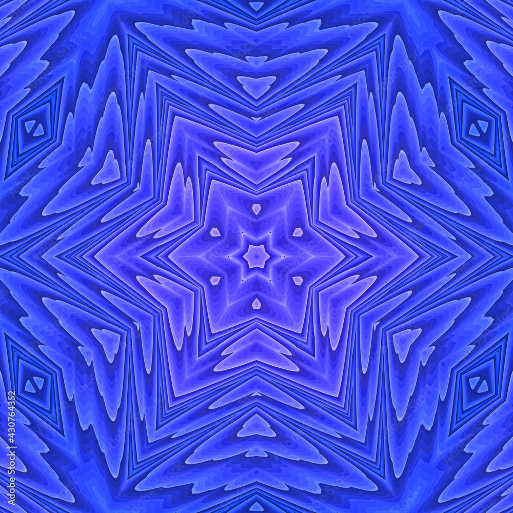 Sticker 3d effect - abstract blue hexagon pattern