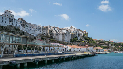 Fototapeta na wymiar Port of Mahon in Menorca, Spain