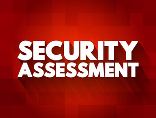 Security Assessment text quote, concept background