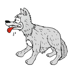 Wolf Alps animal (comic, illustration)