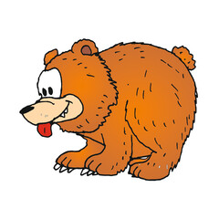 Bear alps animal (comic, illustration)