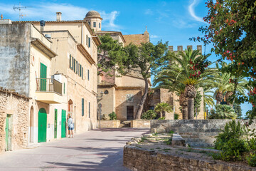 Fototapeta na wymiar Alcúdia city in Mallorca, Spain Balearic Island