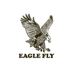 eagle design logo vector. eagle animal bird vector