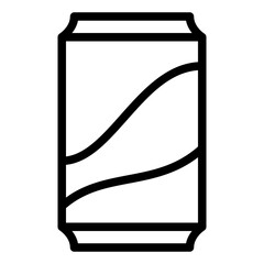 soft drink canned single isolated icon with outline style