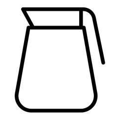 teapot kettle ceramic single isolated icon with outline style