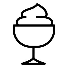 ice cream cold single isolated icon with outline style