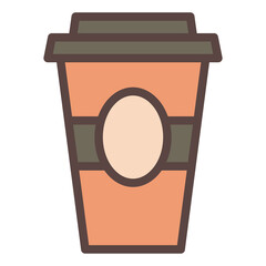 coffee cup espresso single isolated icon with filled line style
