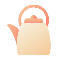 Fototapeta premium teapot traditional drink single isolated icon with smooth style