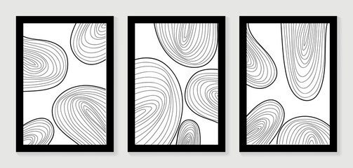 Fototapeta na wymiar Abstract art background vector. Minimalist modern contour drawing. contemporary abstract line art design for wall art, wallpaper, home decoration, cover, printable painting. 