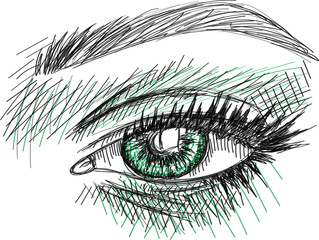 Obraz premium Eye art sketch