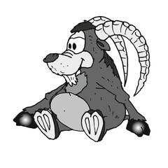 Ibex Alps animal (comic, illustration)