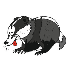 Badger Alps animal (comic, illustration)