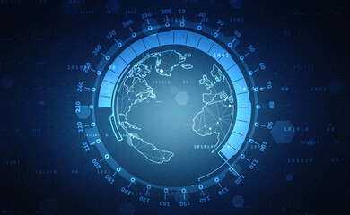 2d illustration world map abstract background
