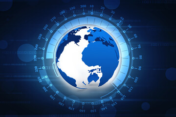 3d illustration world map abstract background
