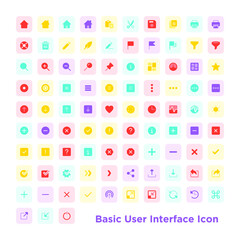 Fototapeta na wymiar Basic User Interface Icons
