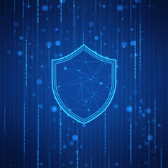 2d illustration Security concept - shield 