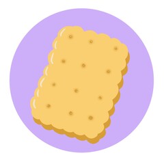 crackers, biscuit, cookie isolated on white background