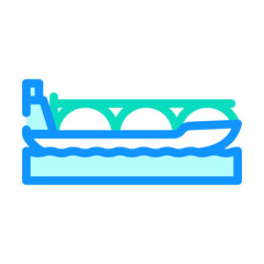 gas transportation ship biogas color icon vector. gas transportation ship biogas sign. isolated symbol illustration