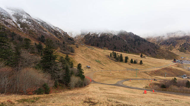 View Of Super Besse Piste, Auvergne, France