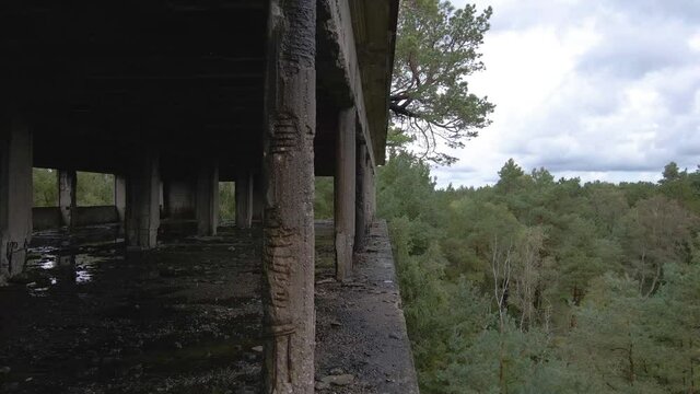 Droneflight out of the ruins of KDF Prora on the island of R&uuml;gen, Baltic Sea. They were abandoned 30 years ago and built during World War 2.