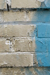 Silver painted brick wall. Abstract background.