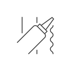Liquid sealant line outline icon