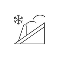 Roof snow guard line icon