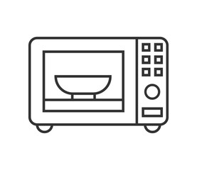 Microwave oven pixel perfect icon vector. Kitchen small appliances line sign. Household tools symbol for app, web.