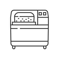 Bread maker, oven pixel perfect icon vector. Kitchen small appliances line sign. Household tools symbol for app, web.