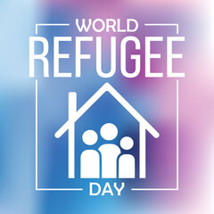 World Refugee day is observed every year on June 20, they are person who has been forced to leave their country in order to escape war, persecution, or natural disaster. Vector illustration.