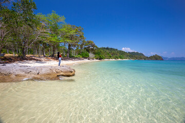 Beautiful views on the beach in Koh Ngai, Krabi Province, Thailand.