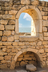 Ruins of the ancient Greek city of Chersonesus on the Black Sea coast, Sevastopol Crimea.