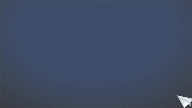 two paper plane touching nose on abstract blue background