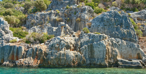  Kekova is an island that under the water preserves the ruins of 4 ancient cities,that left the water in the II century BC. in because of the earthquake