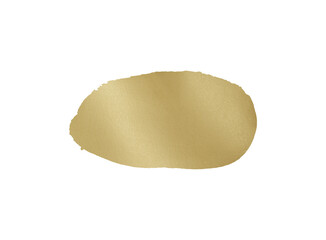 Abstract gold texture blot .A stain of luxurious hand drawn paint on a white isolated background. Vintage picture drop and splash,round spot,stain,splatter. Design for web, social media, packaging.