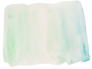 Abstract background and texture pattern blue and green color flow on white background, Illustration watercolor hand draw and painted on paper	