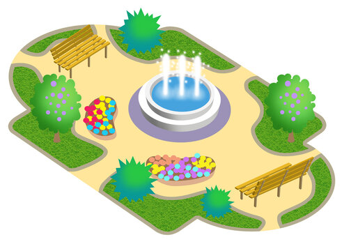 スマートシティを構成する建物のイラスト　バリエーション有り