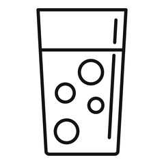 Digestion water glass icon, outline style