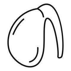 Digestion bladder icon, outline style