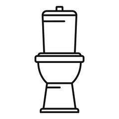 Digestion toilet icon, outline style