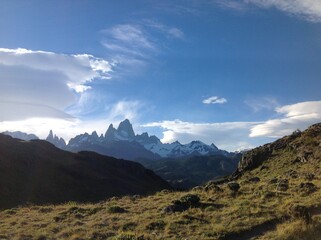 mountains and clouds
