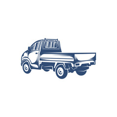 Obraz na płótnie Canvas Pick up truck design vector illustration, Creative Pick up truck logo design concept template, symbols icons