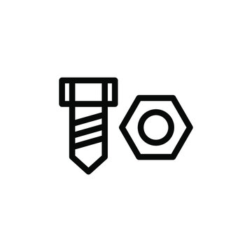 recommend clip art: bolt screw line icon vector illustration