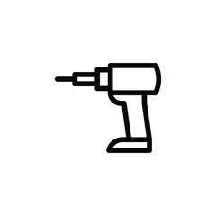 drill tool line icon vector illustration