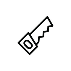 hand saw line icon vector illustration